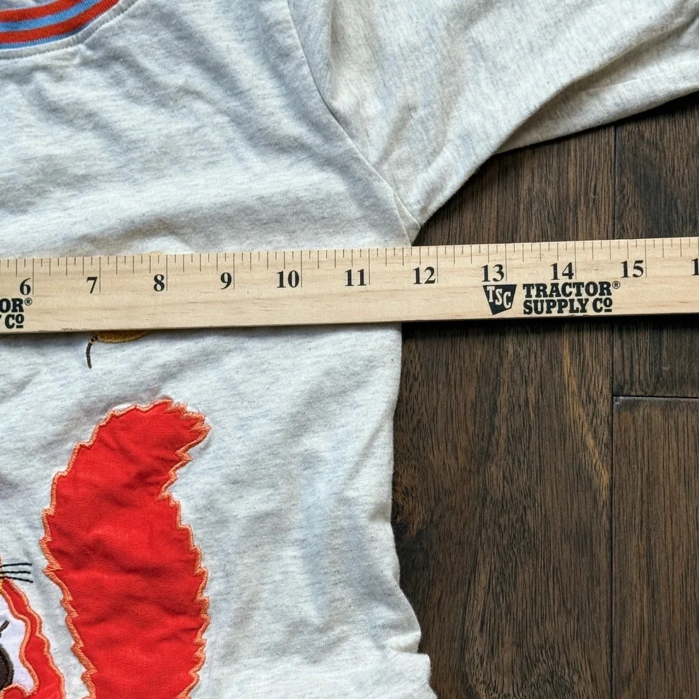 Jumping Meters Squirrel Applique Dress Kids Size 5 Oatmeal Orange EUC School